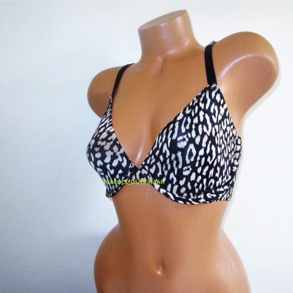 Victoria Secret Unlined Demi Bra Leopard Smooth